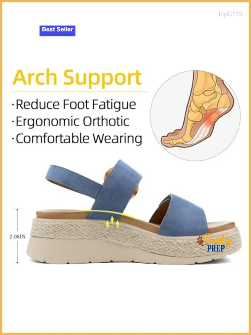 Womens Espadrille Platform Sandals Low Wedge Heel Orthopedic Arch Support